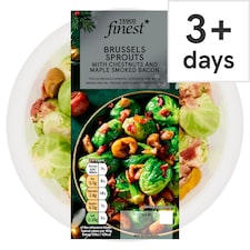 Tesco Finest Brussels Sprouts , Chestnut Smoked Bacon 260G