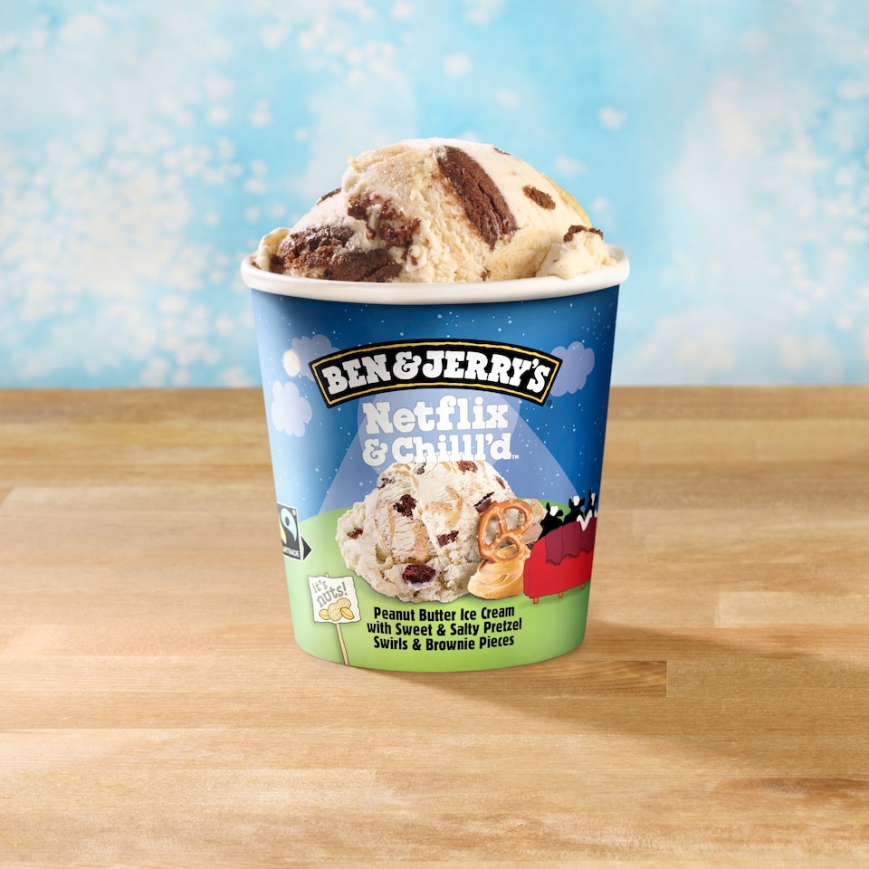 image 1 of Ben And Jerry's Netflix & Chilll'd Peanut Butter Ice Cream Tub 465ml