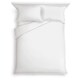 image 1 of Tesco White 100% Cotton Oxford Edge Duvet Set Super King