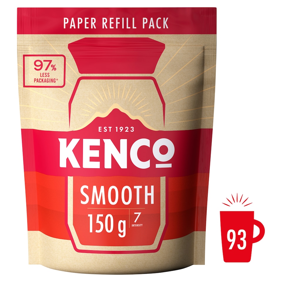 image 1 of Kenco Smooth Instant Coffee Paper Refill 150g