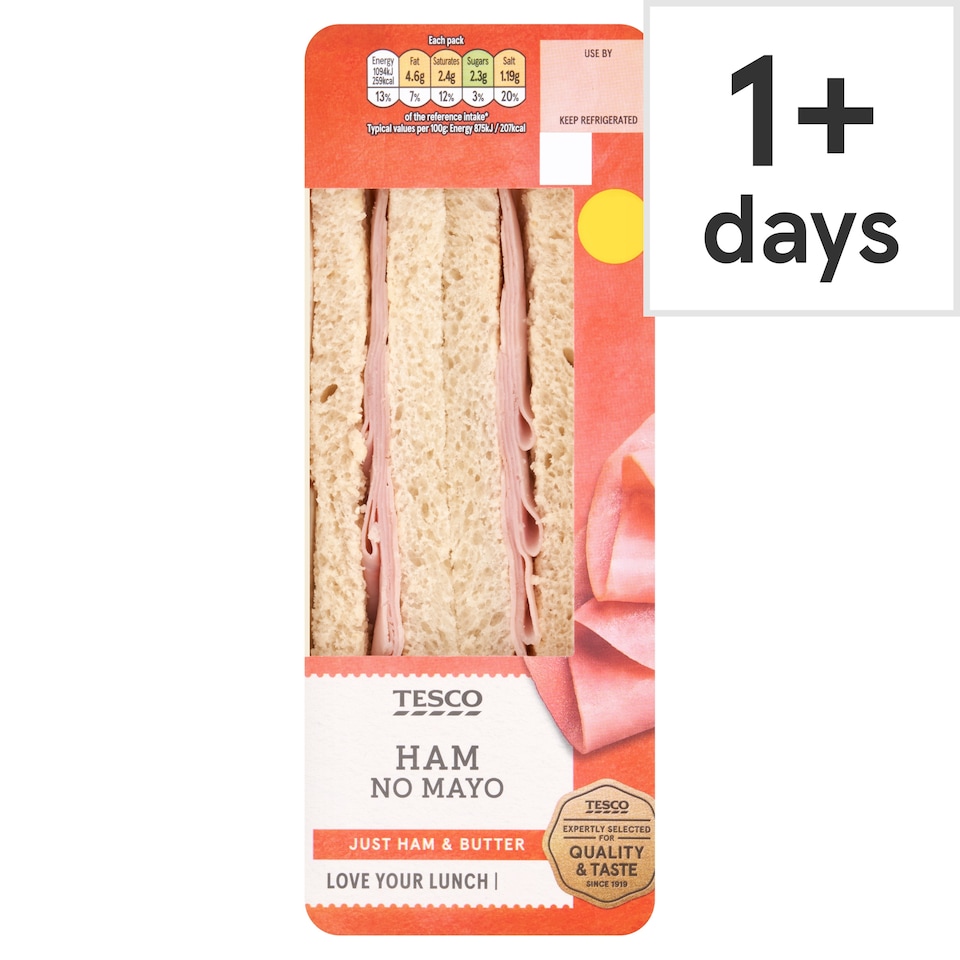 Tesco Just Ham Sandwich