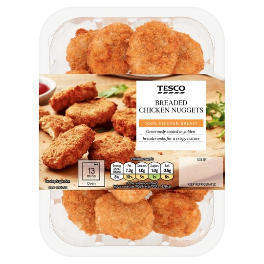 Tesco Breaded Chicken Nuggets 285G Tesco Groceries