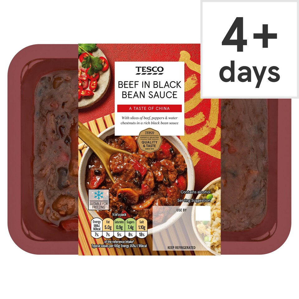 Tesco Beef In Black Bean Sauce 350G