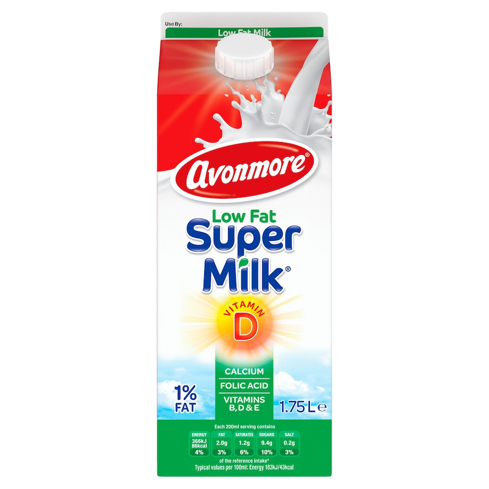 Avonmore Low Fat Super Milk 1.75L