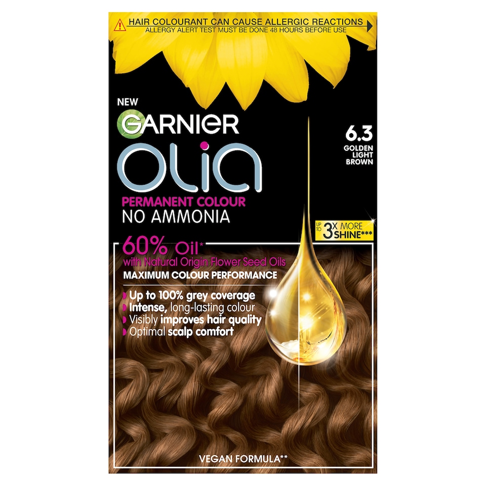 image 1 of Garnier Olia 6.3 Golden Light Brown Permanent Hair Dye