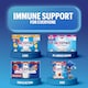 image 3 of Actimel+ Triple Action 100% Vitamin D Blueberry & Blackberry Yoghurt Drink 8x100g