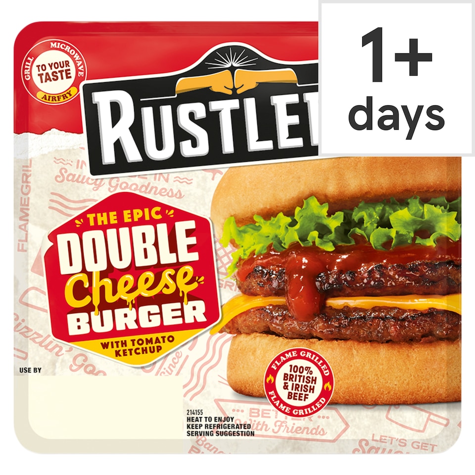 Rustlers The Epic Double Cheeseburger 145g