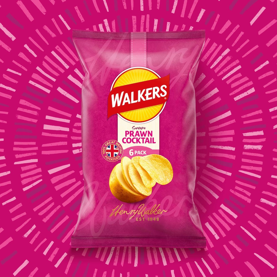 image 1 of Walkers Prawn Cocktails Multipack Crisps 6 x 25g