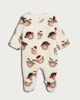 image 1 of F&F Baby Fleece Teddy Bear Christmas Sleepsuit in White