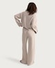 image 3 of F&F Textured Wide Leg Button Detail Trousers in Neutral