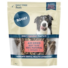 Boost Natural Treating BEEF Tripe Strips Dog Treats 150g