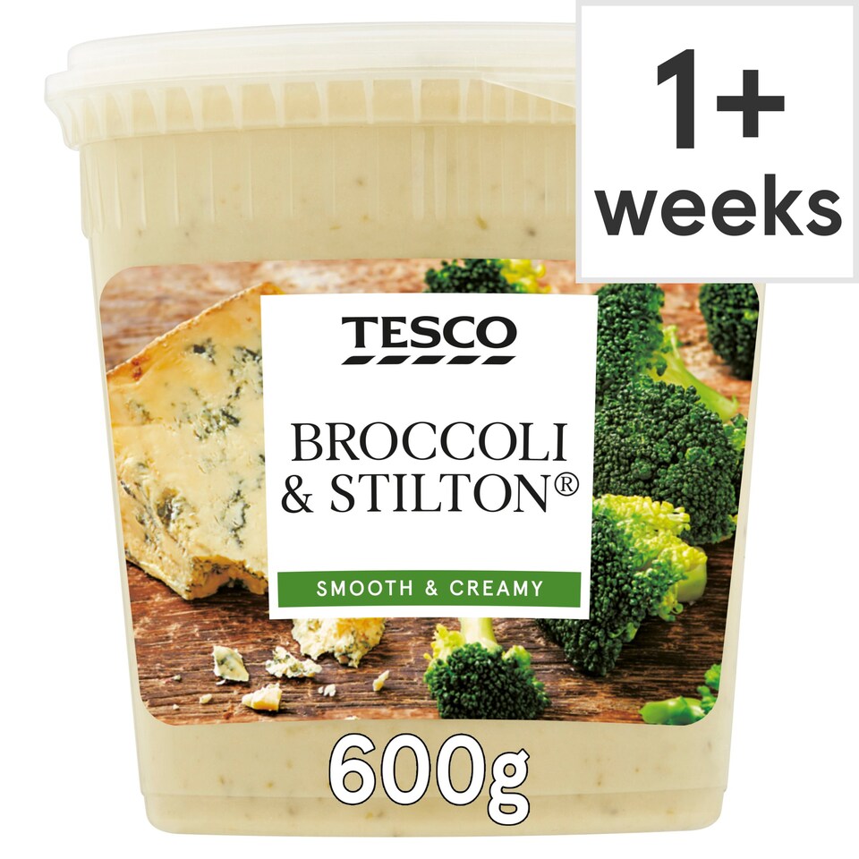 Tesco Broccoli & Stilton Soup 600G Tesco Groceries