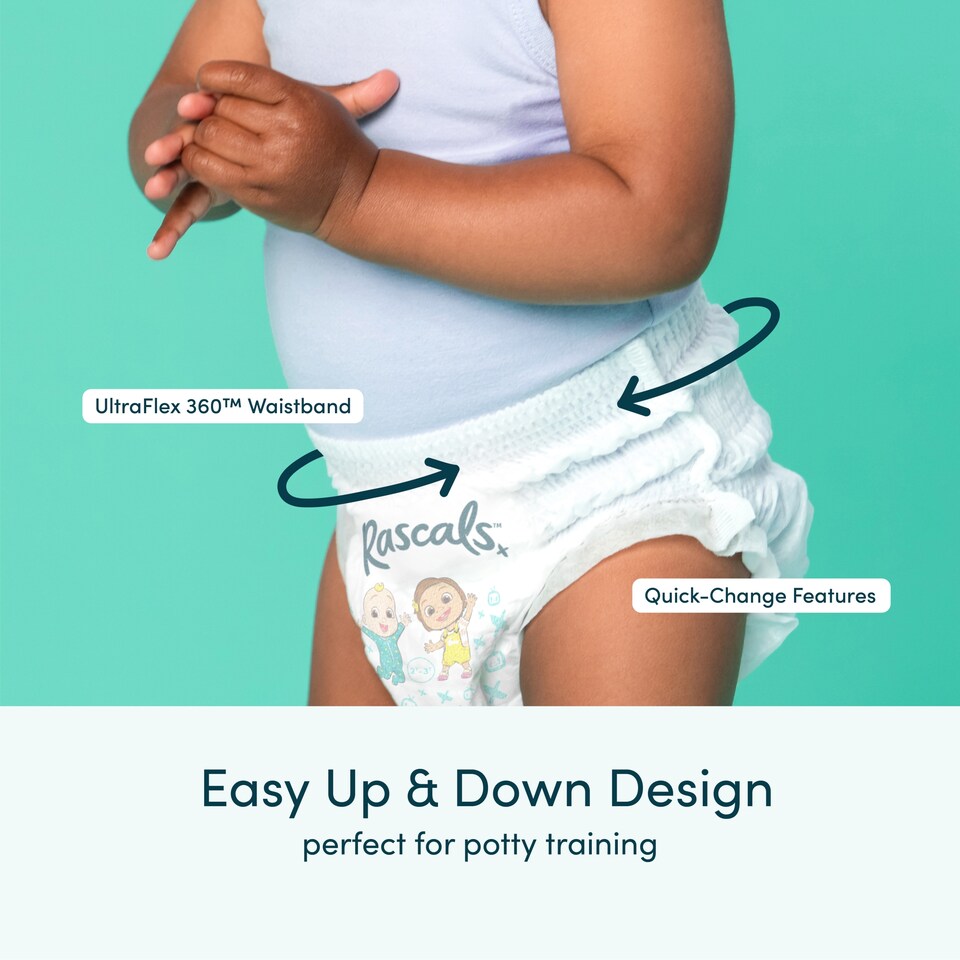 image 1 of Rascals Premium CoComelon Nappy Pants, Size 5 | 48 Jumbo Pack
