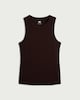 image 4 of F&F Cotton Rich Ribbed Vest in Chocolate