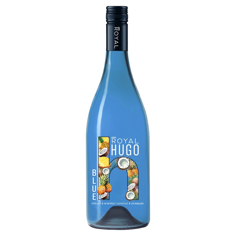 Hugo Blue Carbonated Aromatized Wine-Based Cocktail with Coconut and Pineapple Flavor 750 ml