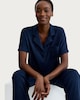 image 1 of F&F Pointelle Pyjama Set in Navy