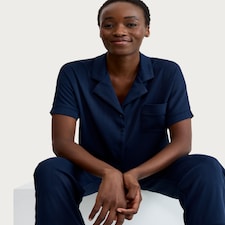 F&F Pointelle Pyjama Set in Navy