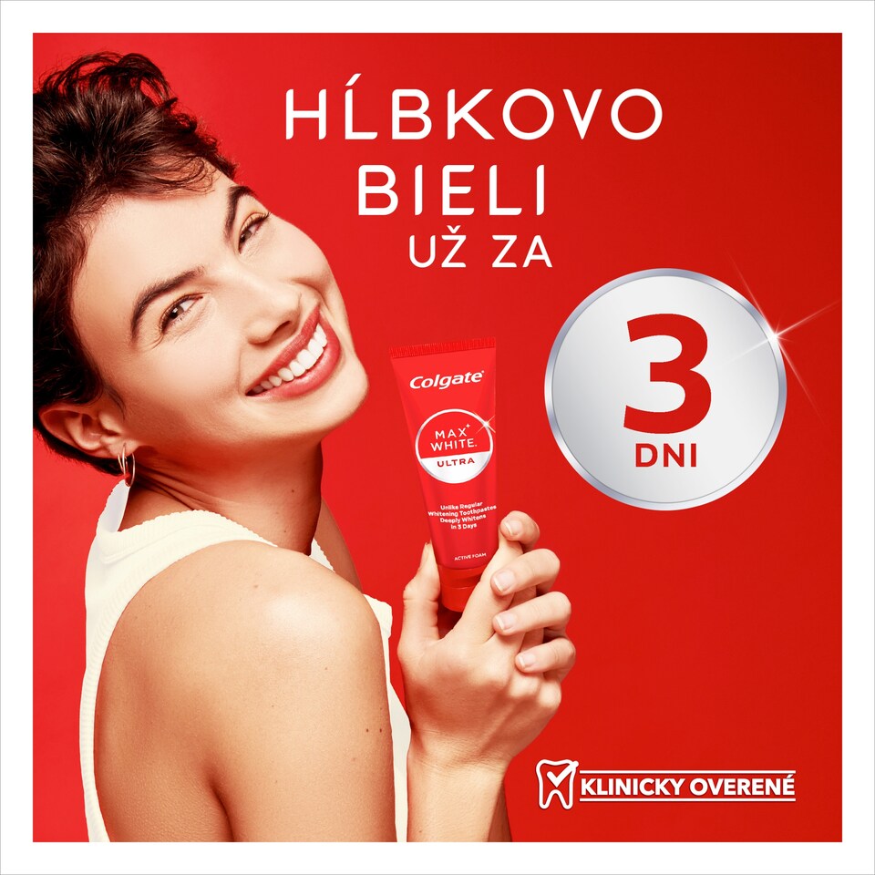 image 1 of Colgate Max White Ultra Active Foam bieliaca zubná pasta 50ml