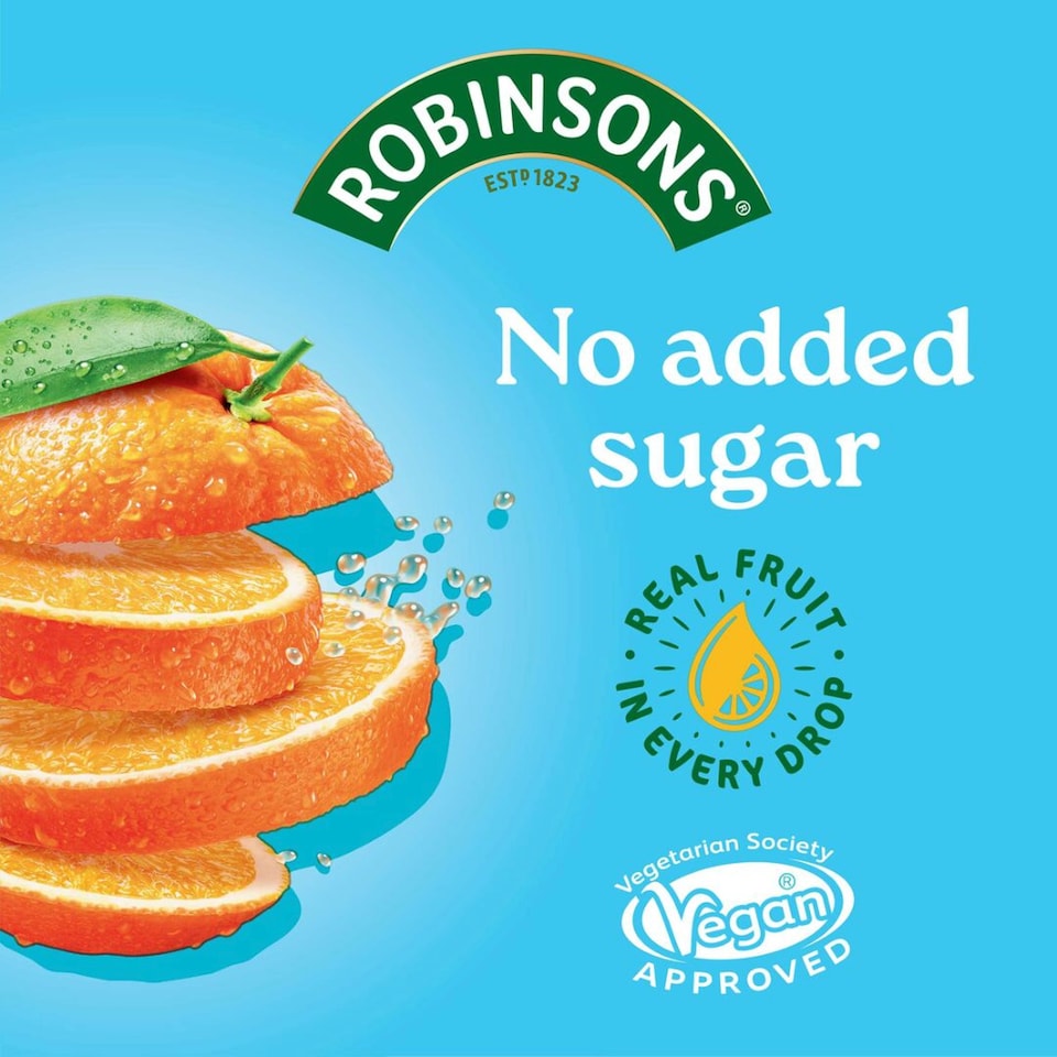 image 1 of Robinsons Double Strength Orange No Added Sugar Squash 1.75L 