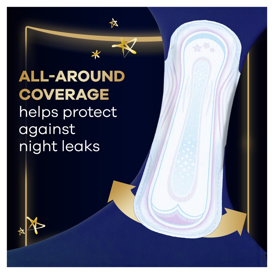 image 1 of Always Ultra Secure Night Extra Size 5 Sanitary Towels with Wings 8 Pack
