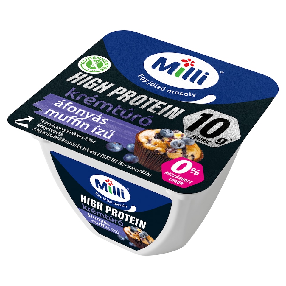 Milli High Protein áfonyás muffin ízű krémtúró 150 g
