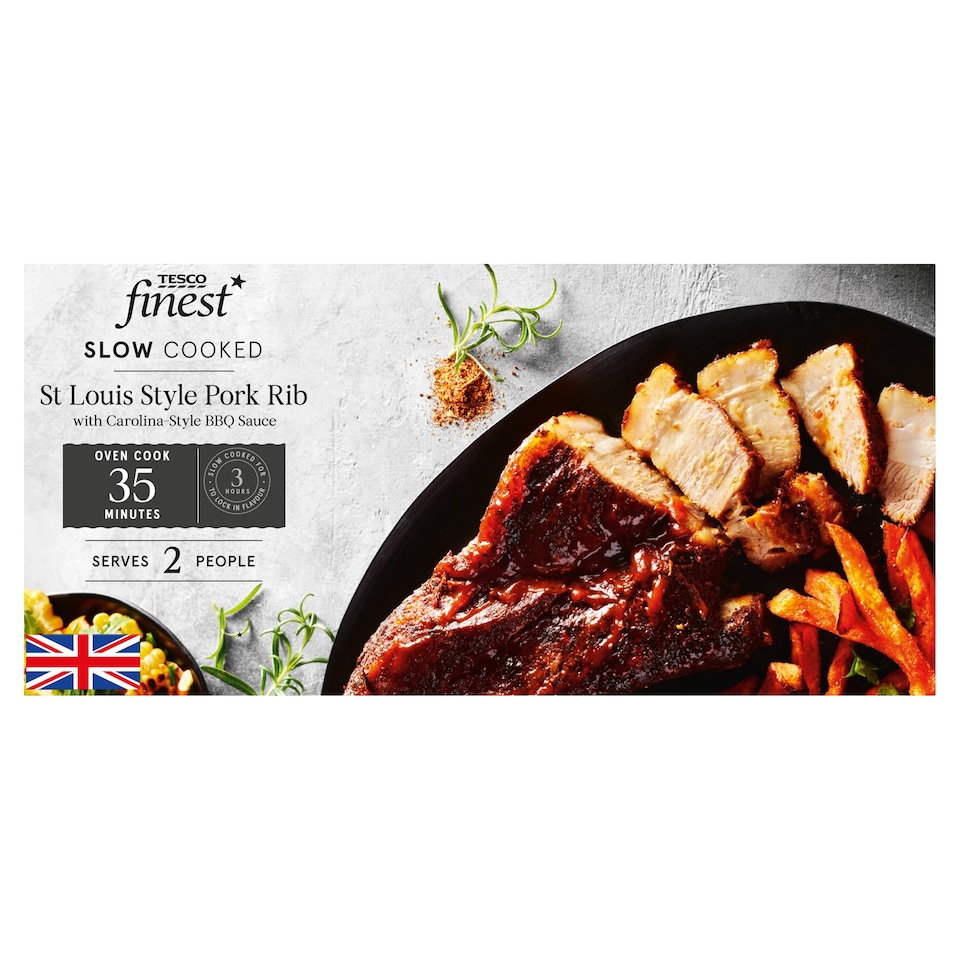 Tesco Finest St Louis Style Pork Rib with Carolina Style BBQ Sauce 510g