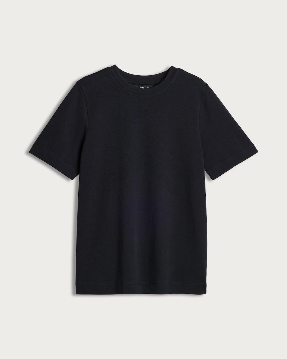 image 1 of F&F Pure Cotton Heavyweight Crew Neck T-Shirt in Black