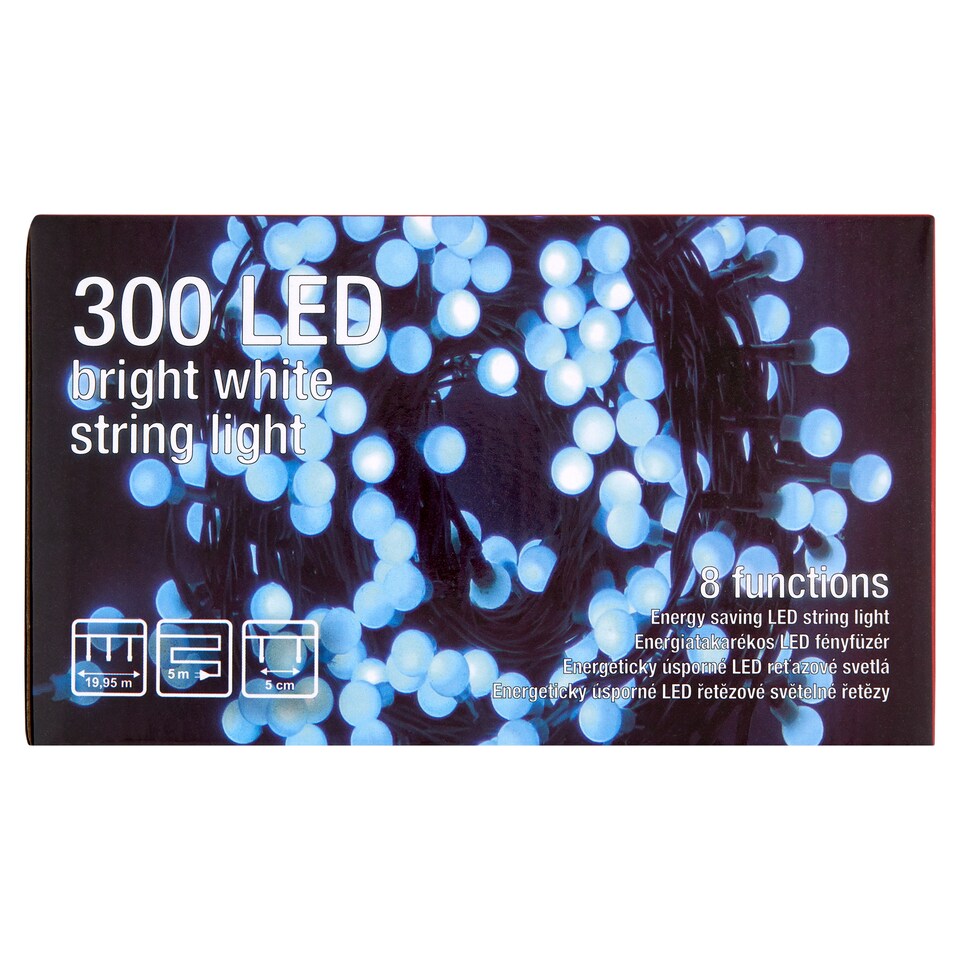 image 1 of Snow Meister SM2754 300 LED Bright White Energy Saving String Light 
