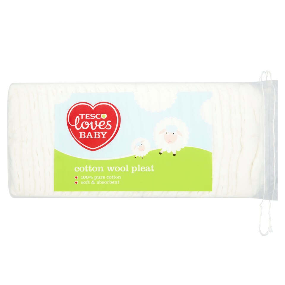 Tesco Loves Baby And Toddler Cotton Wool Pleat 200G