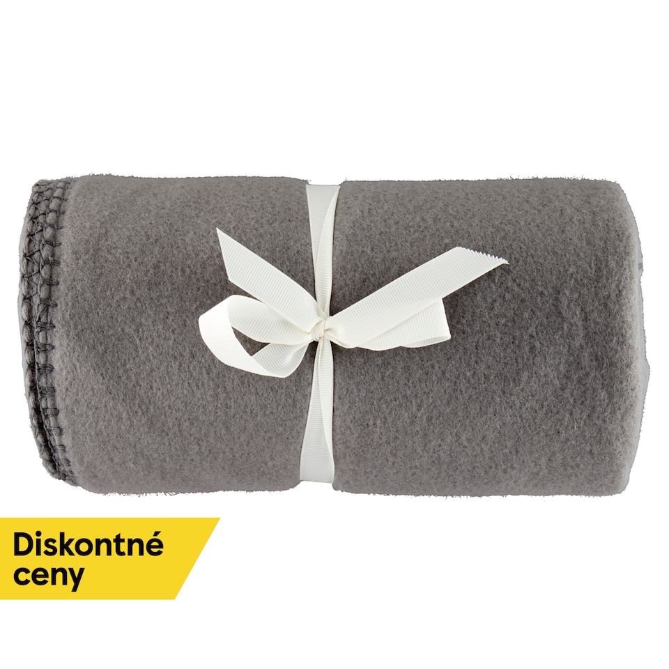Olive Home Fleece Throw Dark Grey 130 cm x 160 cm