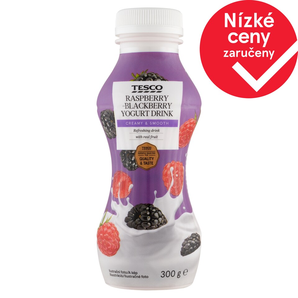 Tesco Malinovo-ostružinový jogurtový nápoj 300g