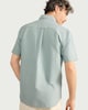 image 3 of F&F Pure Cotton Short Sleeved Oxford Shirt in Khaki