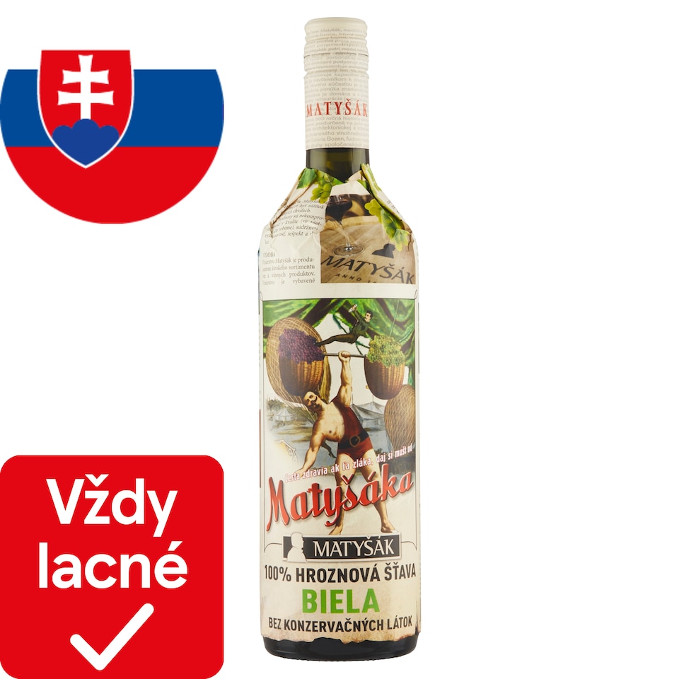 Matyšák 100% Grape Juice White 0.75 L