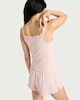 image 2 of F&F Pointelle Lace Trim Pyjama Set in Pink