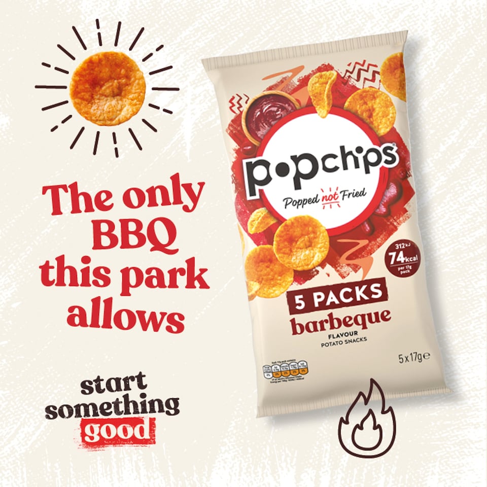 image 1 of Popchips Barbeque Multipack Crisps 5x17g