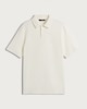 image 4 of F&F Pure Cotton Textured Polo Shirt in Cream