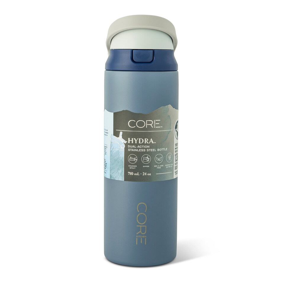 image 1 of Core Kitchen Navy Hydra Dual Function Water Bottle 710ml