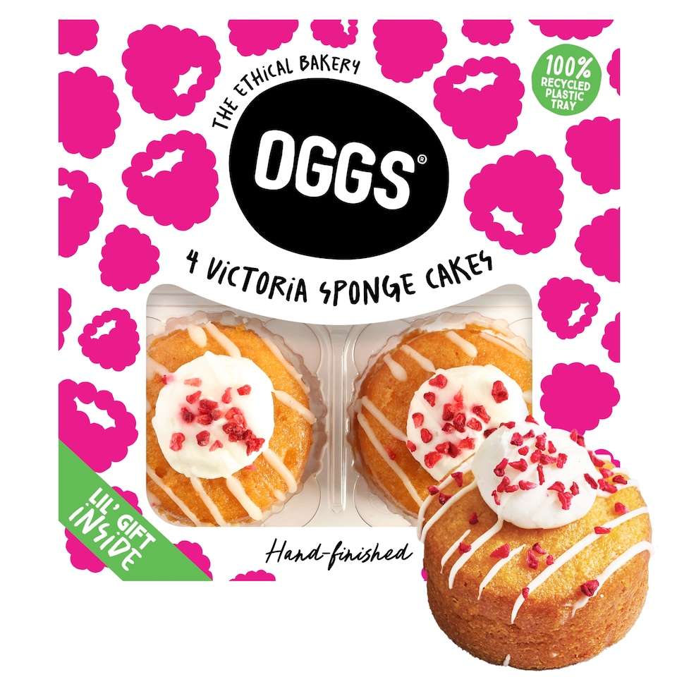OGGS Victoria Sponge Cakes 4pk