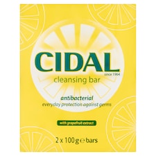 Cidal Antibacterial Cleansing Bars with Grapefruit Extract 2 x 100g 