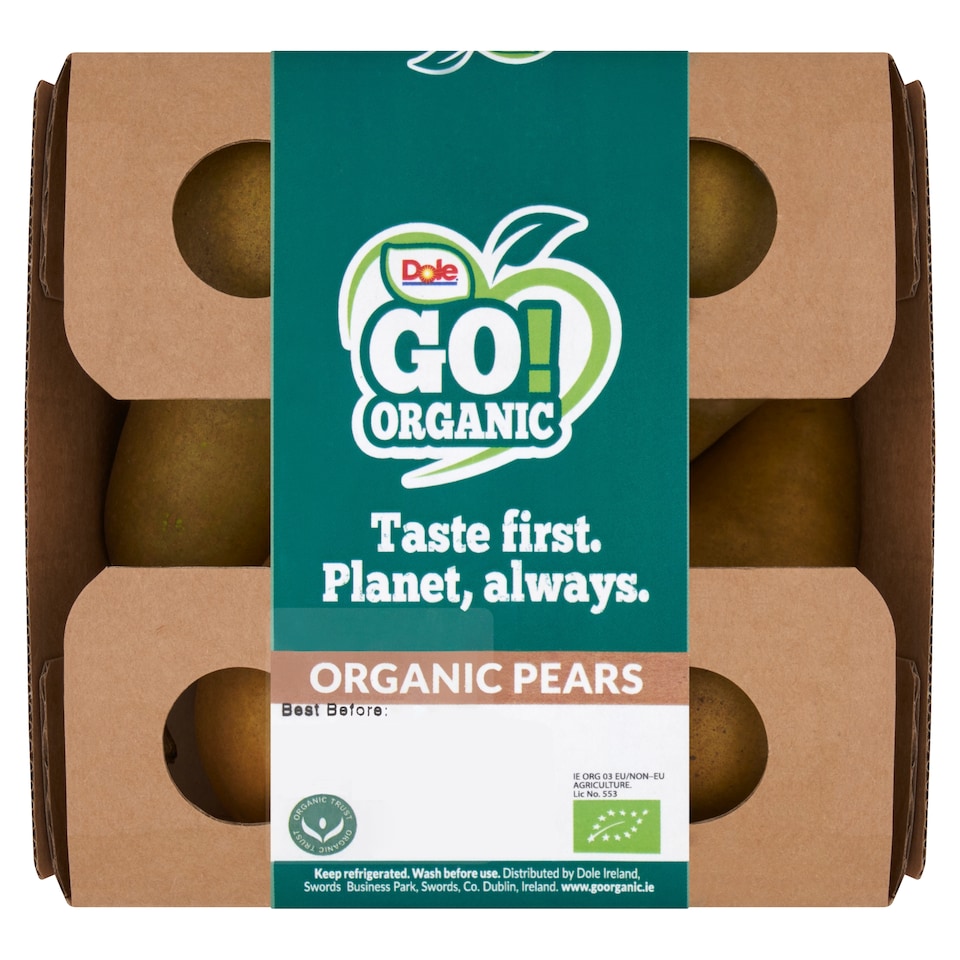 Dole Go Organic Pear 4 Pack