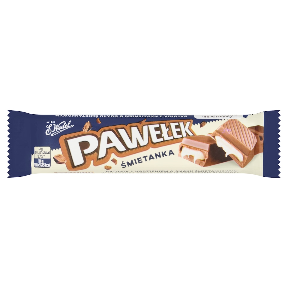 image 1 of E.Wedel Pawelek Milk Chocolate Bar With Creamy Filling 45G