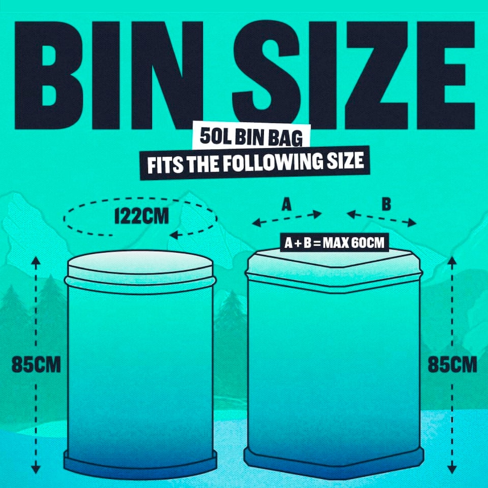 image 1 of Beast Super Strong Drawstring Swing Bin Bags 50 Litre 10 Pack