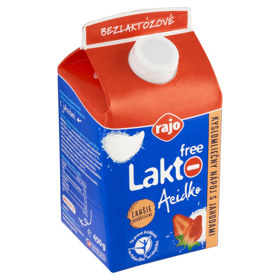 image 1 of Rajo Lakto Free Acidko Sour Milk Drink with Strawberries 450 g