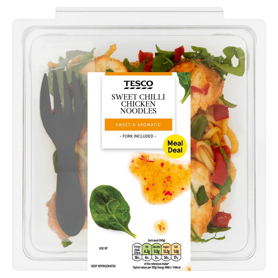 Tesco Sweet Chiili Chicken Noodle Salad 240G