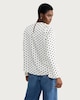image 3 of F&F Satin Polka Dot Blouse in Cream