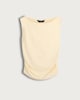 image 4 of F&F Polyamide Cowl Neck Ruched Sleeveless Top in Yellow
