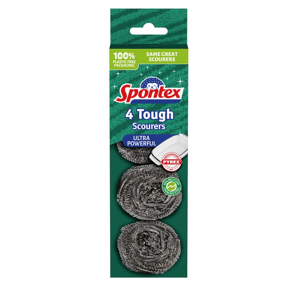 image 1 of Spontex Tough Scourers 4 Pack