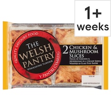 The Welsh Pantry Chicken & Mushroom Slices 2 Pack