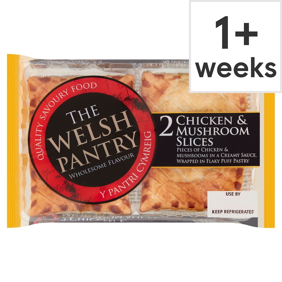 The Welsh Pantry Chicken & Mushroom Slices 2 Pack