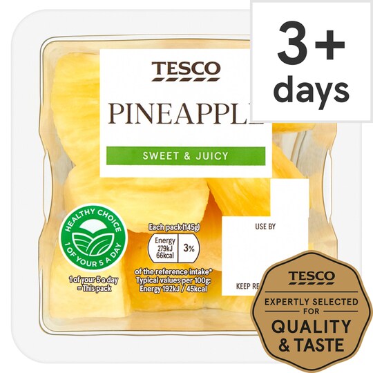 Tesco Pineapple Chunks 145G Tesco Groceries
